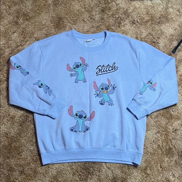 Disney Tops - Disney‎ Stitch Blue Sweatshirt Size XL Woman’s